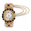 Quartz fashionable watch, metal gold bracelet, Korean style, wholesale