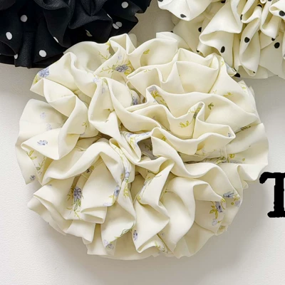 handmade scrunchie! French vintage: Saç üçün rezinlər - bluebell-floral-scrunchie