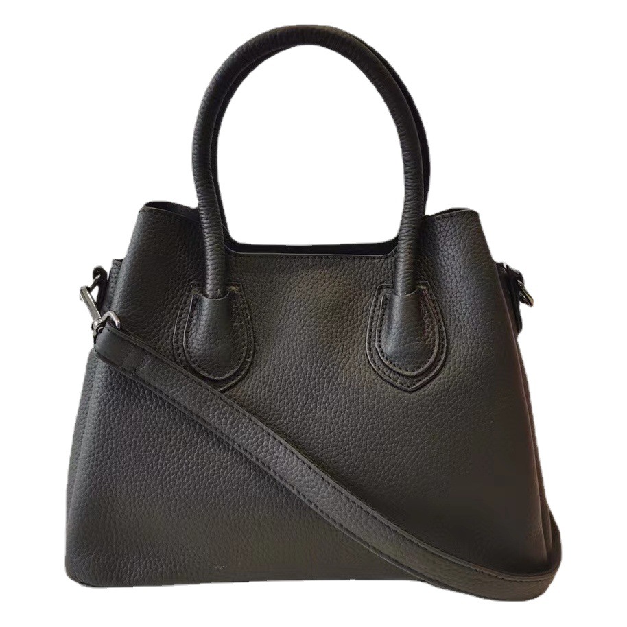 Bolso de Mujer de Cuero Genuino de Primera Capa de Vacuno 2025, Bolso de Mano de Gran Capacidad Estilo Cubo, Moderno y a la Moda, Bolso Cruzado para Mujer.
