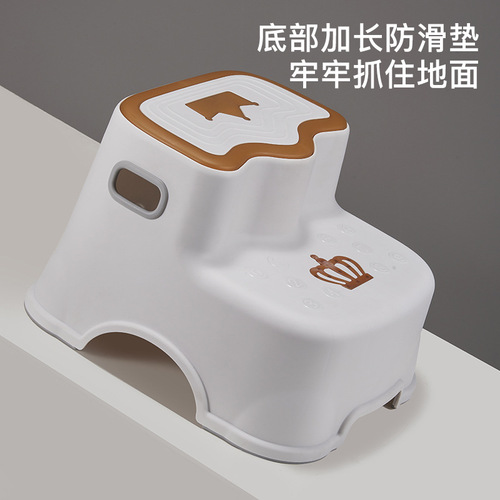 Children's crown footstool toilet stool step stool chair small bench hand washing step baby foot stool standing stool
