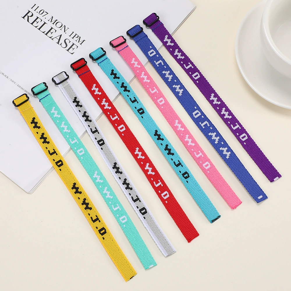 Трансграничные WWJD жаккардовые браслеты для мужчин и женщин в Европе и Америке