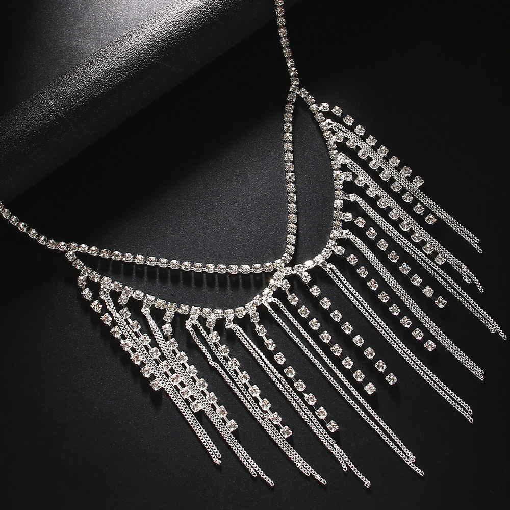 Europeo y americano Super flash cara cubierta borla máscara Halloween sexy rhinestone máscara maquillaje fiesta cara accesorios máscara femenina