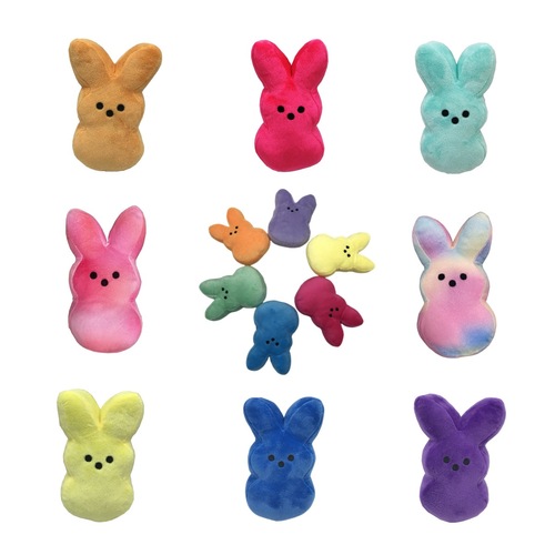 Cross-border wholesale new 15cm Easter rabbit Peeps plush toy birthday gift figurine
