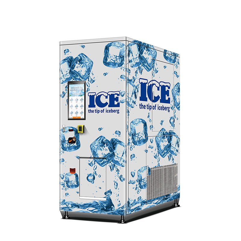 La máquina expendedora de cubitos de hielo mejorada de Hanlu admite el uso en el extranjero de la máquina expendedora de cubitos de hielo automática no tripulada las 24 horas