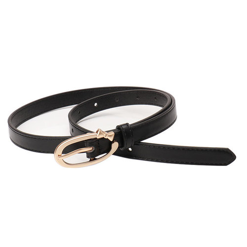 New Cute Ladylike PU Women's Belt with Small Butterfly Bow KT Cat Pin Buckle - Versatile Belt for Women to Match Jeans