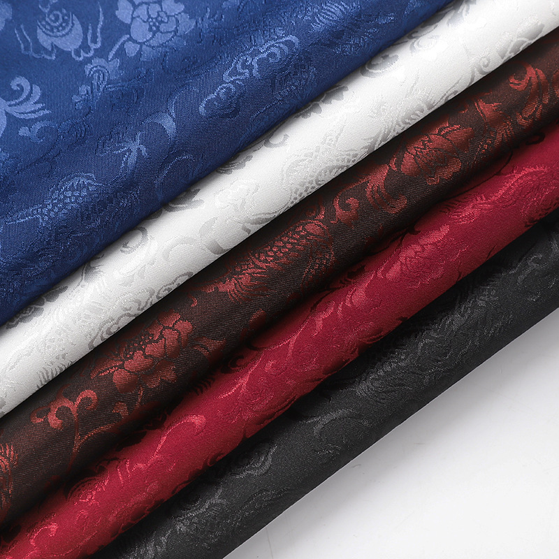 Jacquard fabric dragon pattern satin Taiji practice clothing Hanfu Tang suit clothing cheongsam Hanfu fabric ancient style Chinese style Jacquard fabric dragon pattern satin Taiji practice clothing Hanfu Tang suit clothing cheongsam Hanfu fabric ancient style Chinese style