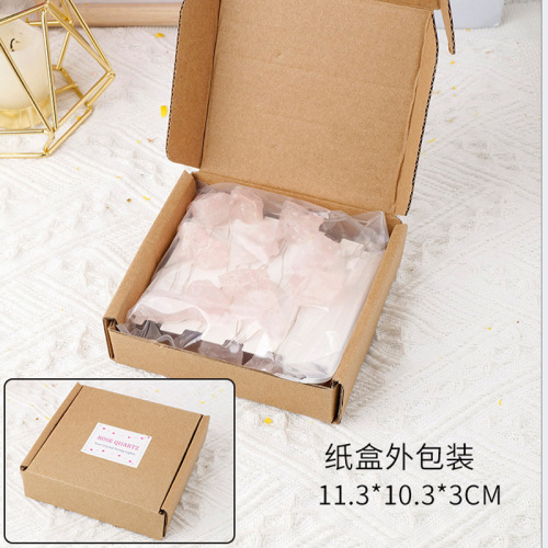 Cross-border hot selling natural pink amethyst white crystal raw stone gravel DIY long strip atmosphere light string European and American Christmas decorative lights