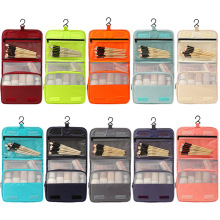 亚马逊新款涤纶挂钩包旅行洗漱包大容量挂袋防水收纳包化妆包批发