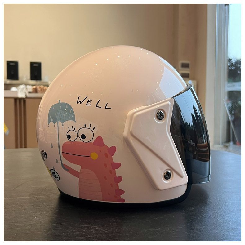 Winter 3C Certified Electric Motorcycle Helmet Cute Scooter Safety Warm