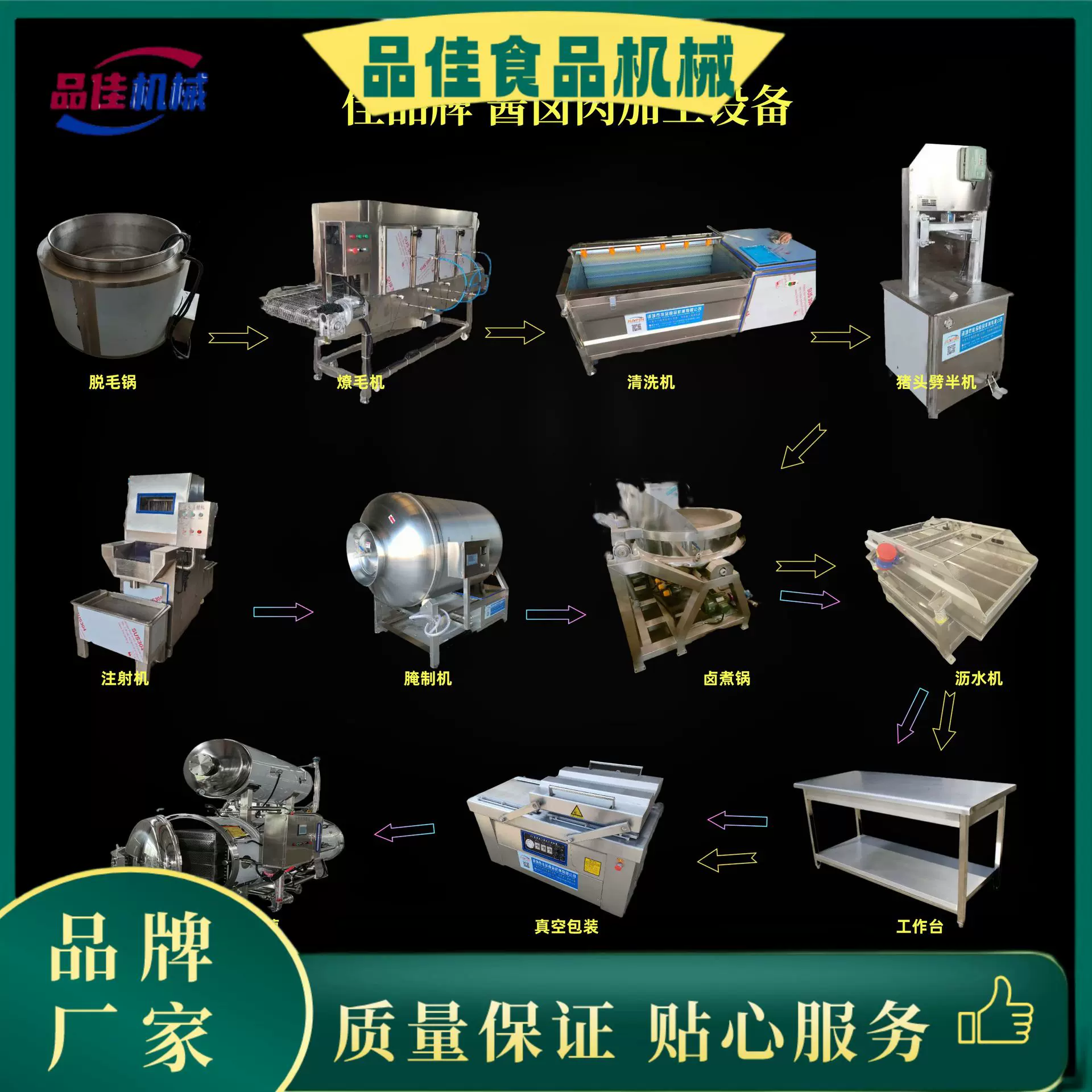 兔肉鱼肉卤煮熟食加工设备生产销售安装 品佳食品机械