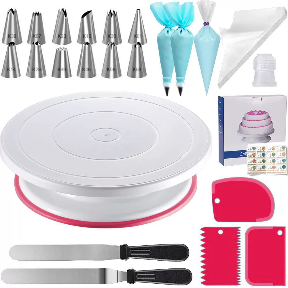 Cake turntable cake turntable with non -slip mounting table cake table cake decorative decorative turntable box packaging