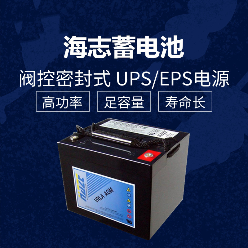 HAZE美国海志AGM蓄电池HZB12-44免维护铅酸蓄电池12V44AH免邮