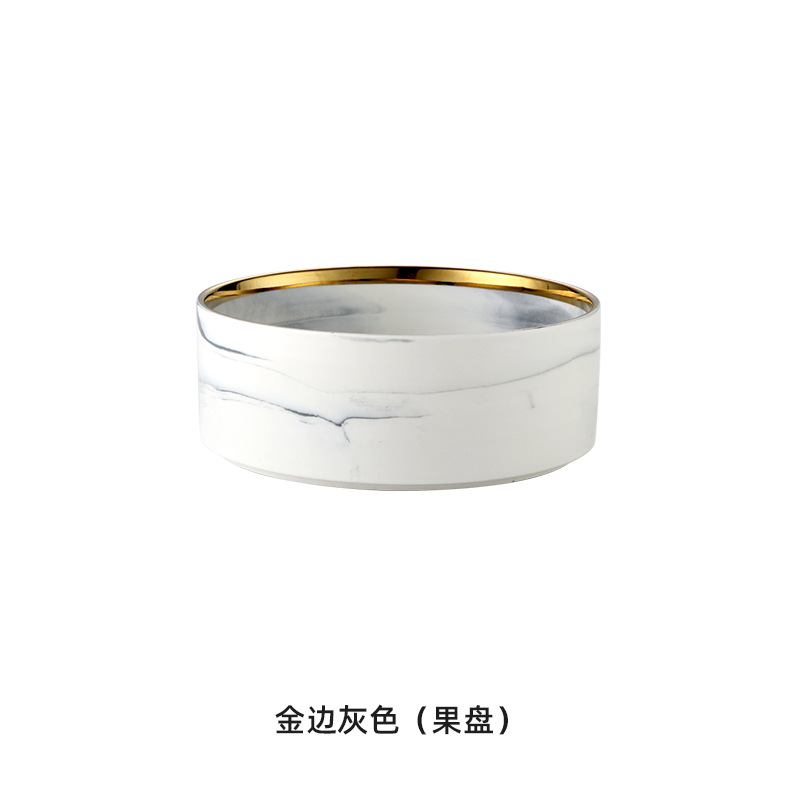 Caja de caramelo de roble de madera hogar sala de estar mesa de café plato de fruta seca de cerámica con tapa Internet Celebrity Snack plato de fruta