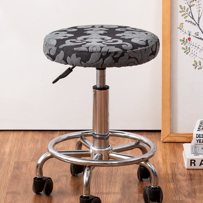 Elastic Round Stool Seat Cover Bar Stool Swivel Chair Cover Beauty Makeup Lift Chair Cover Round Cushion Dining Table Chair