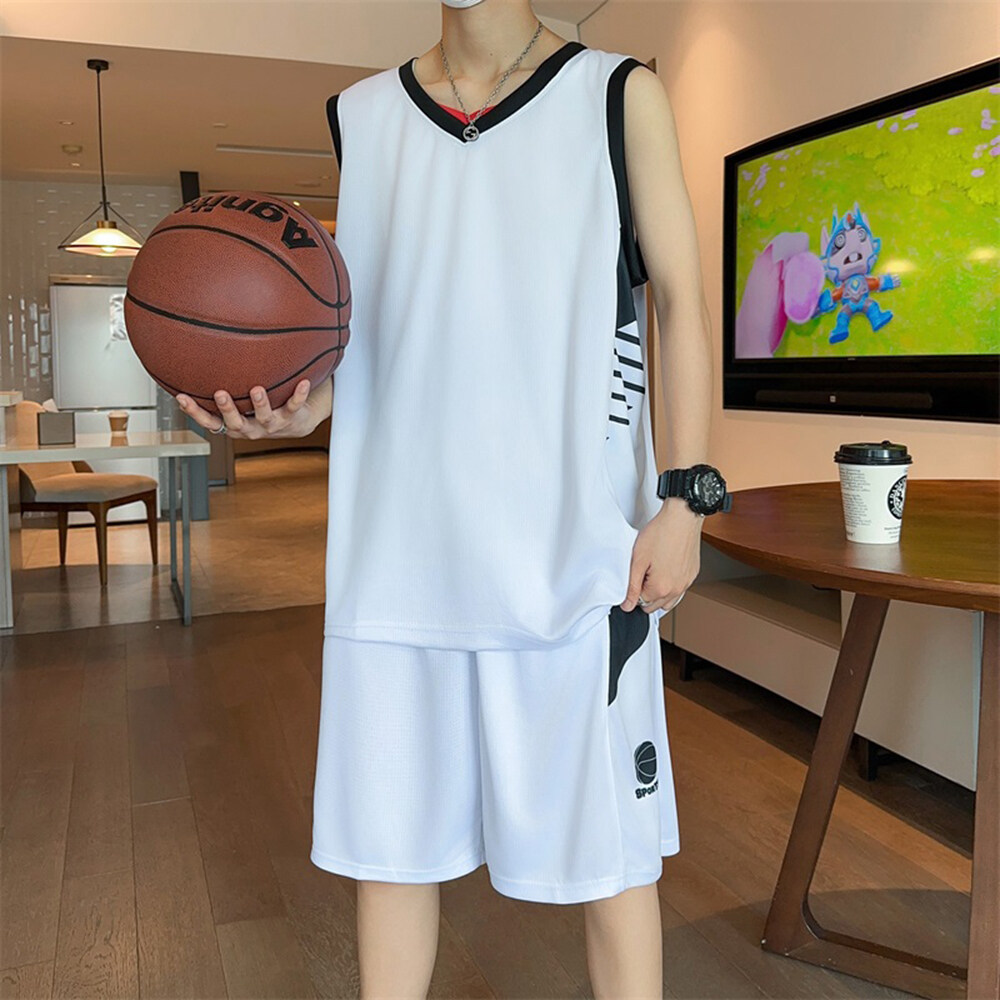 Summer New Basketball Uniform Suit for Boys and Girls, Sportswear, Competition Training Uniform, Middle School Student Team Uniform, Printable Jersey