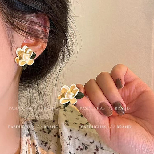 S925 Silver Needle Small Fresh Flower Earrings for Women  New Trendy Sensational High-end Versatile Temperament Earrings