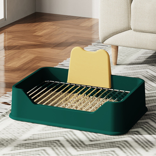 Large dog toilet stainless steel mesh anti-stepping small and medium-sized dog potty dog ​​litter box with wall anti-pee splash easy to clean