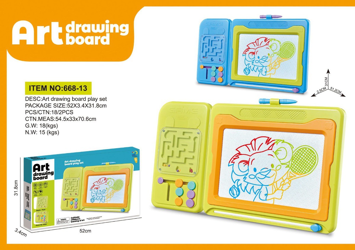 Puzzle infantil transfronterizo magnético tablero de dibujo de color borrable tablero de graffiti magnético de color escritura tablero de aprendizaje juguete
