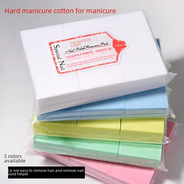 Non-Shedding Hard Cotton Pads for Nail Removal, Disposable Nail Cleaning Pads for Nail Salons, Nail Tool Set Wholesale