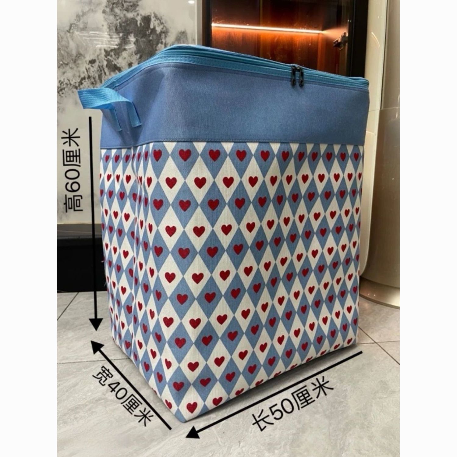 120리터 블루 하트 (50*40*60cm)