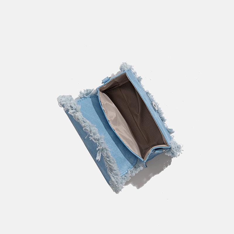 Denim Envelope Crossbody — interior view