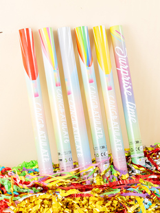 Color bar fireworks opened to clean up the school sports meeting ribbon salute spray tube ribbon cutting large-scale activities to celebrate the full