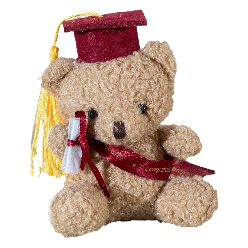 Выпускной медведь доктор шляпа медведь доктор Медведь плюшевая игрушка холостяк плюшевый мишка кукла логотип Выпускной памятный подарок