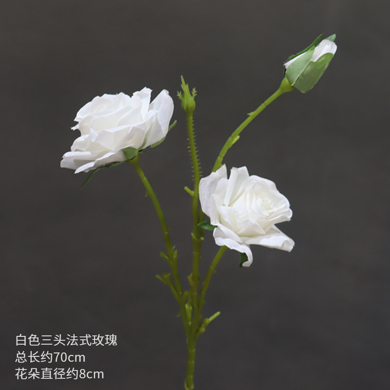 Material de flor de boda blanco brumoso artificial Misty Wedding Hall decoración camino plomo arreglo de flores techo flor artificial Flor de plástico