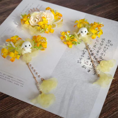 中秋节玉兔发夹桂花儿童古风汉服头饰小女孩发卡女童古装夹子配饰