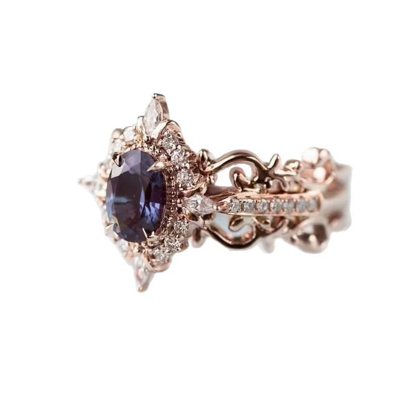 (跨境贸易) fashionable universal wedding ring with zircon, аксессуар, французский стиль