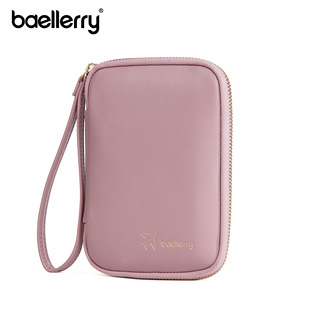 New Women's Wallet Fashion Unisex Universal Soft Leather Zipper Multi-function Passbook Bag Advanced Sense Multi-card Holder Wallet