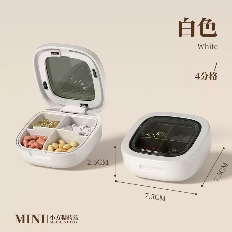 Pastillero Semanal, 8 Compartimentos, Mini, Sellado