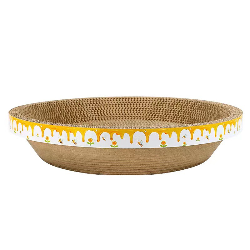 Tablero del rasguño del gato extra grande de molienda garra gato nido oval tablero del rasguño del gato sin caspa cuenca vertical resistente al desgaste suministros para mascotas