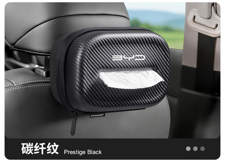 Car Tissue Box, Napa Leather 6D Shaped Seat Back Tissue Holder, Multifunctional Armrest Box Napkin Box, Car Tissue Pouch