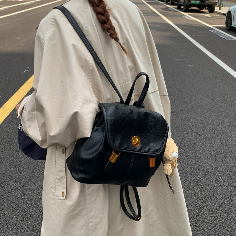 单肩包学院风时尚双肩包女2025秋季新款高级复古感ins手提小背包|undefined
