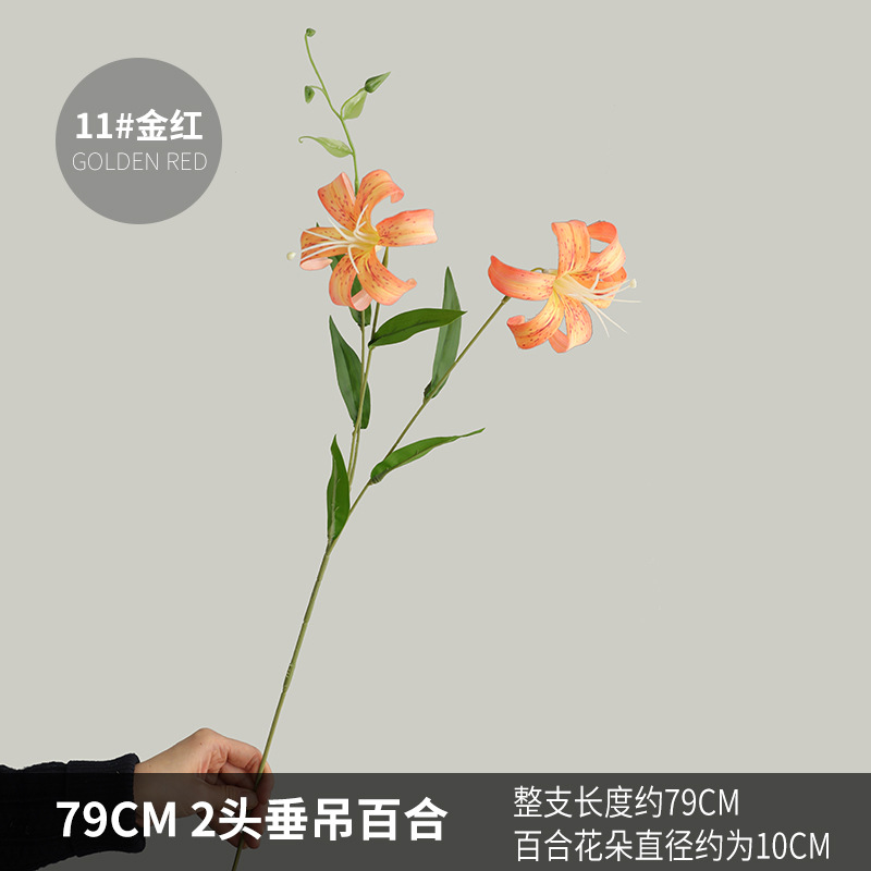 GVC3407-2 매달린 백합-11#골든 레드
