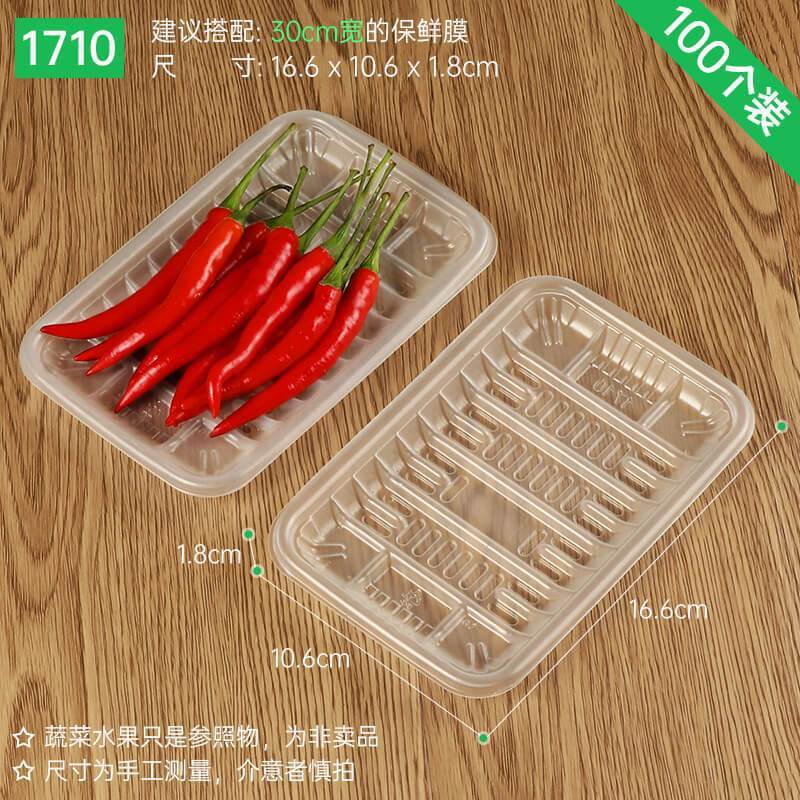 Plato desechable, caja de embalaje de verduras y frutas, bandeja fresca, caja de embalaje de alimentos para patos asados rectangulares, envío gratuito
