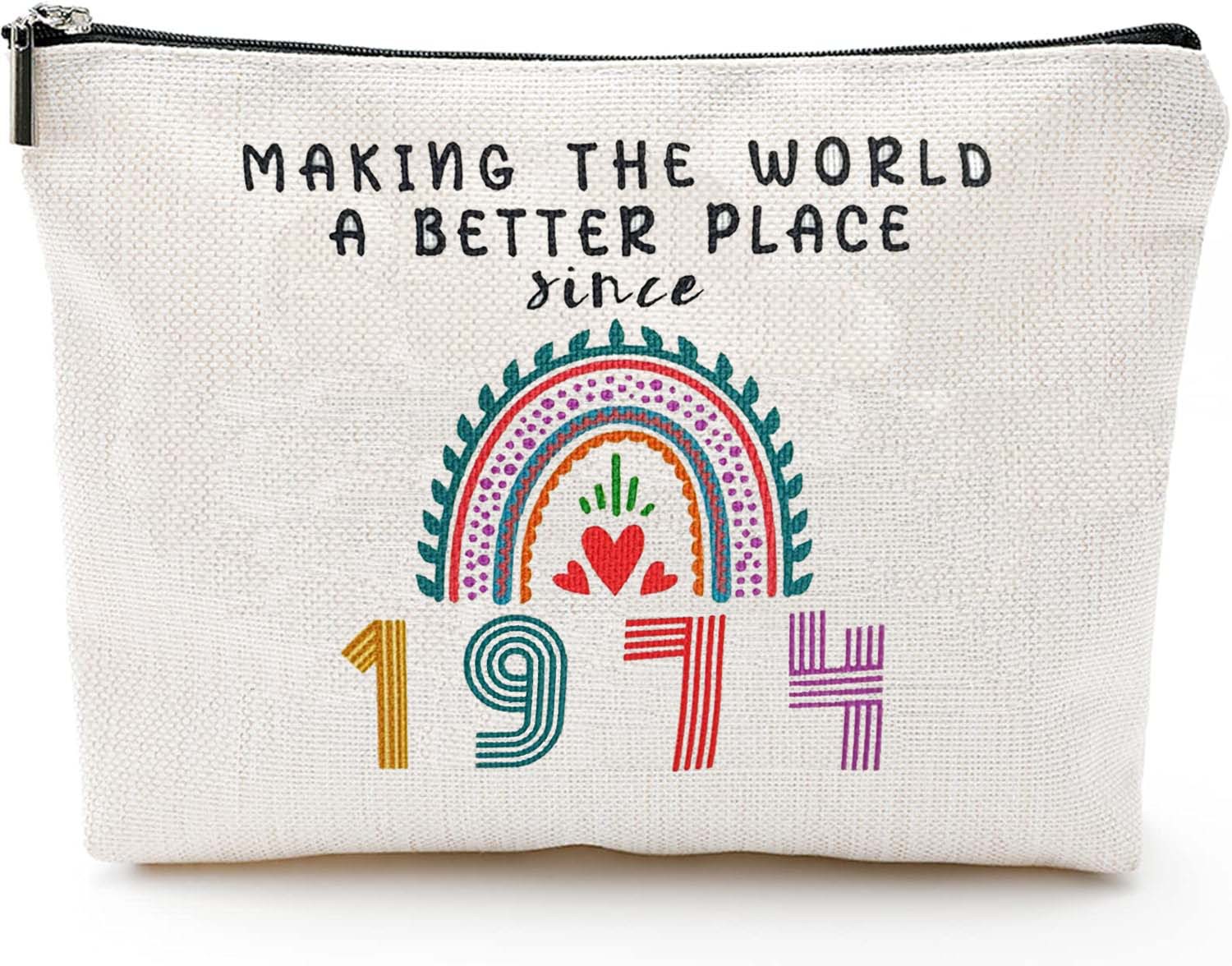 Transfronterizo Amazon explosivo cumpleaños impresión doble cara bolsa de maquillaje bolsa de almacenamiento bolsa de cremallera multifuncional para mujeres