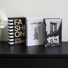 现代简约城市杂志仿真书咖啡桌面装饰书办公室别墅摄影道具书模