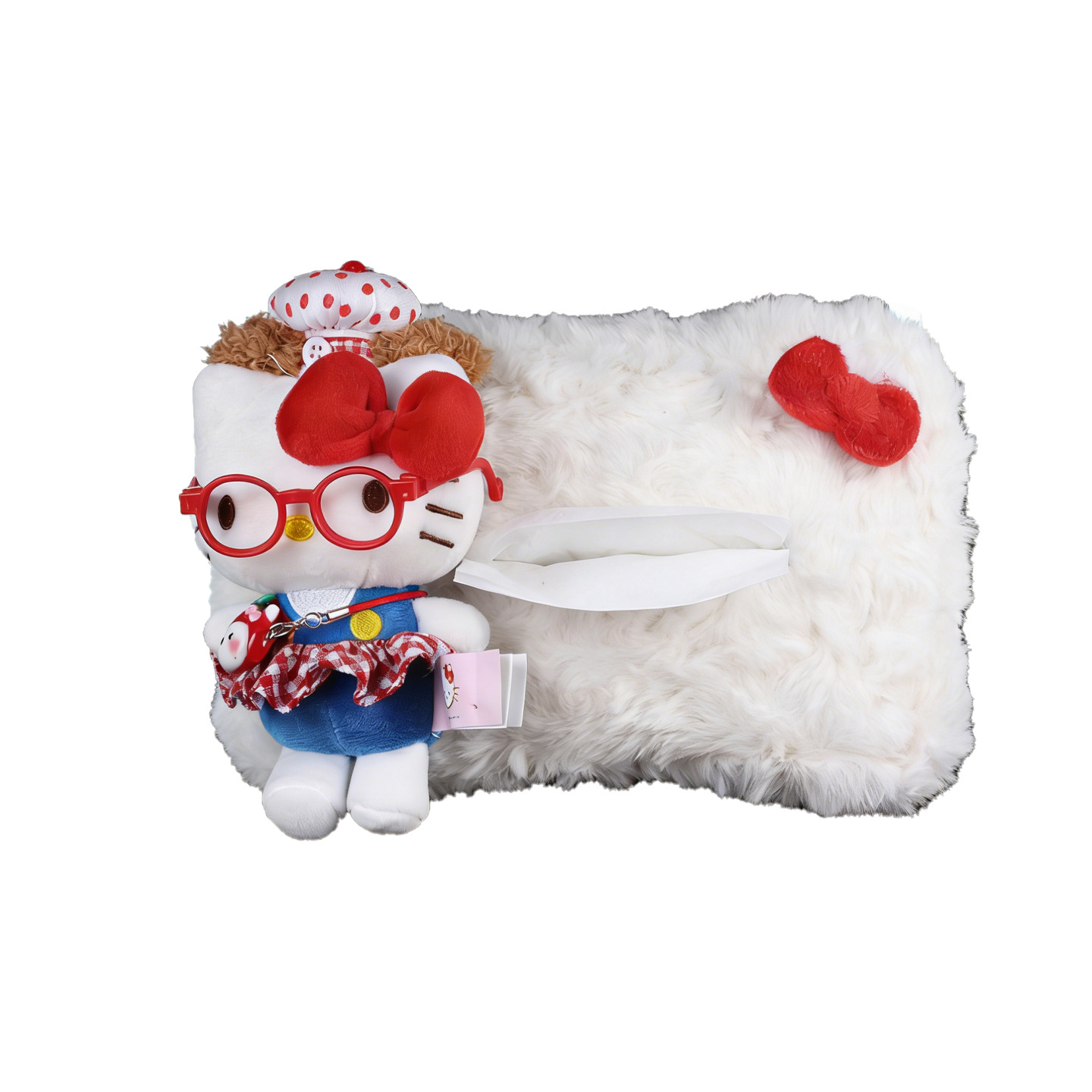 Hellokitty caja de toallas de automóvil caja de extracción de papel 2026 nuevo coche reposacabezas traseras suspensión de alta sensación mujer image 5