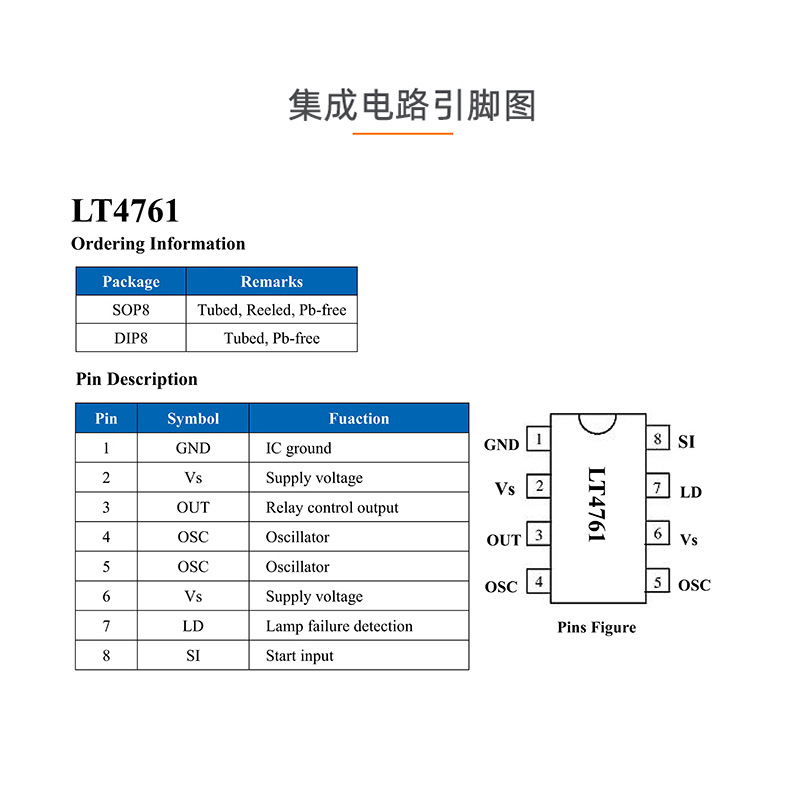 LT4761ɵ·ICͺU2043BU6043BװSOP8