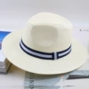 Navy blue ribbon off-white