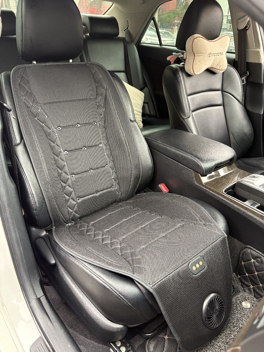 Summer Car Ventilated Seat Cushion Refrigeration Seat Cushion Summer Cold Air Breathable Cooling Pad Truck Backrest with Fan