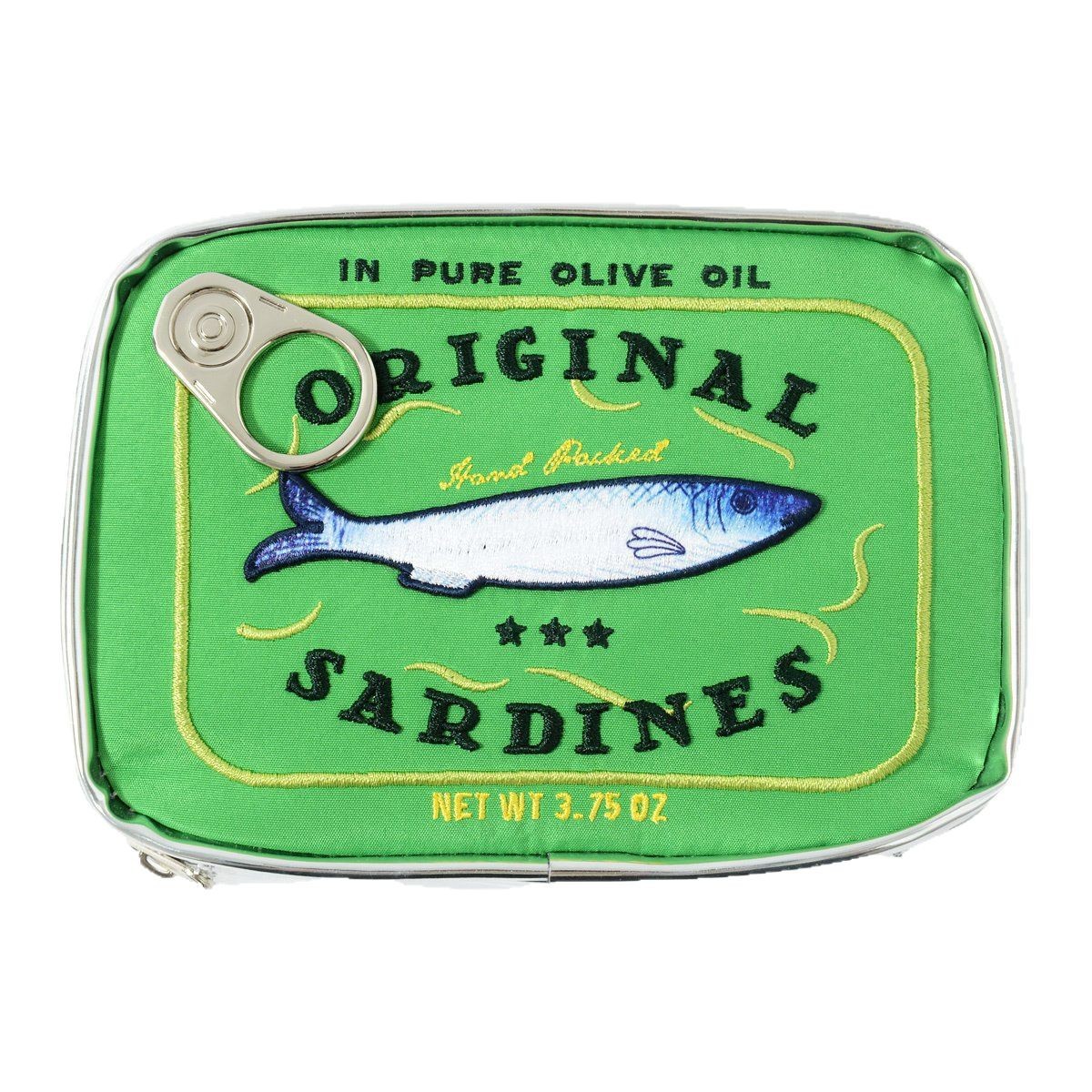 En stock de gran capacidad Linda sardina puede formar bolsa de almacenamiento bolsa de cosméticos creativo gato pescado puede bolsa de cosméticos