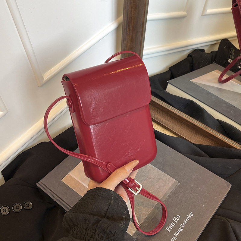 Todo fósforo vertical japonés y coreano bolso simple para teléfono móvil retro hombres y mujeres bolso de mensajero mini bolso pequeño bolso para teléfono móvil