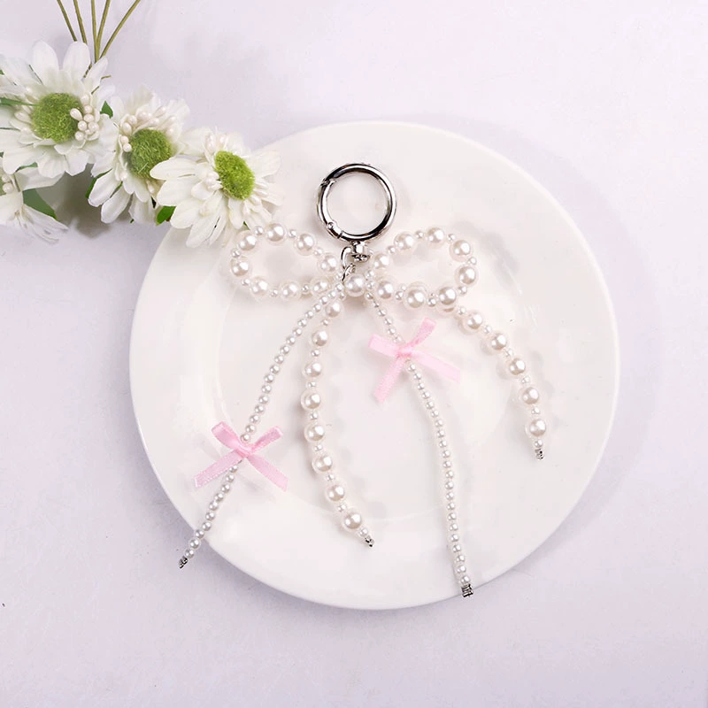 Милая тканевая handmade жемчужина с бантом, брелок, креативный аксессуар, подарок на день рождения