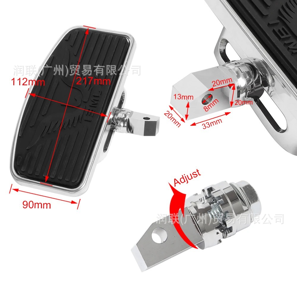 Motorcycle foot pegs pedals VTX1300 VTX1800 bt750 04-12 Suzuki metal