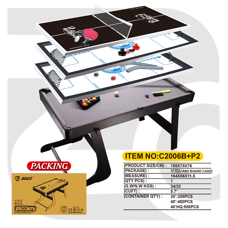 Mesa de billar multifuncional tres en uno cuatro en uno fútbol hockey hockey tenis de mesa de juego juguetes para niños