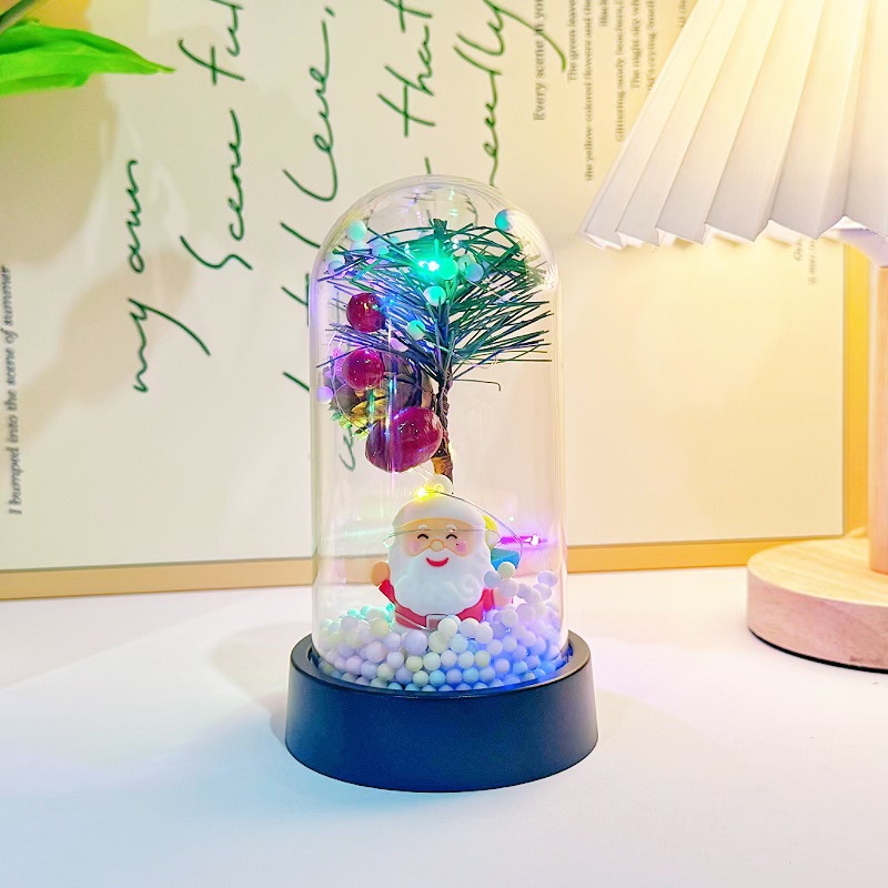 Papá Noel lámpara de noche decoración de la habitación decoración de escritorio muñeco de nieve atmósfera lámpara props regalos de Navidad al por mayor image 3