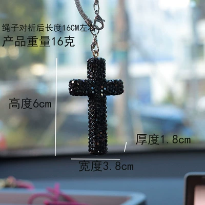 Cross Car Men and Women | Car hanging - black-slim-cross